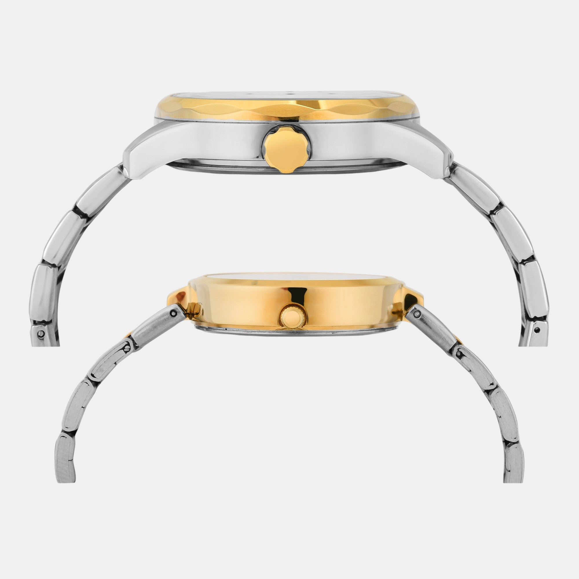 Fashion Couple Quartz White Dial Multi-Function Stainless Steel Watch TW00PR312