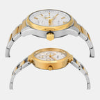 Fashion Couple Quartz White Dial Multi-Function Stainless Steel Watch TW00PR312