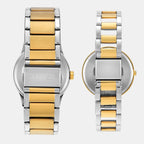 Fashion Couple Quartz White Dial Multi-Function Stainless Steel Watch TW00PR312