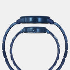 Fashion Couple Quartz Blue Dial Multi-Function Stainless Steel Watch TW00PR313