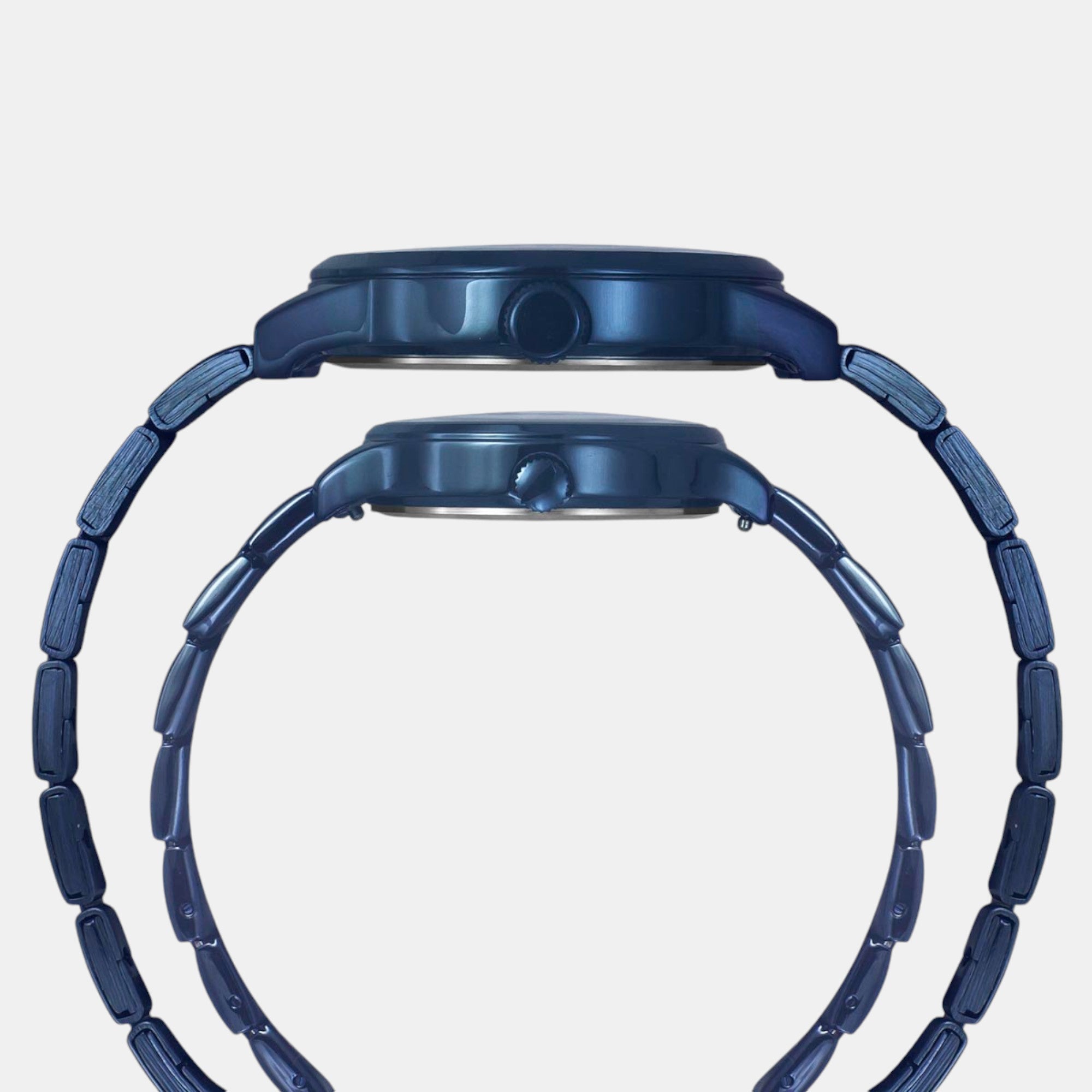 Fashion Couple Quartz Blue Dial Multi-Function Stainless Steel Watch TW00PR313