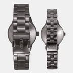 Fashion Couple Quartz Burgundy Dial Multi-Function Stainless Steel Watch TW00PR314