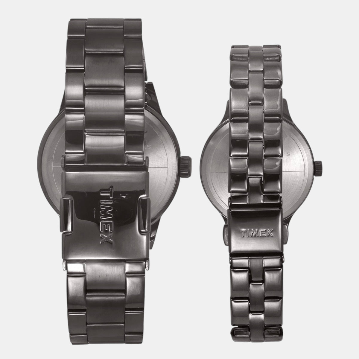 Trendline Couple Quartz Burgundy Dial Multi-Function Stainless Steel Watch TW00PR314