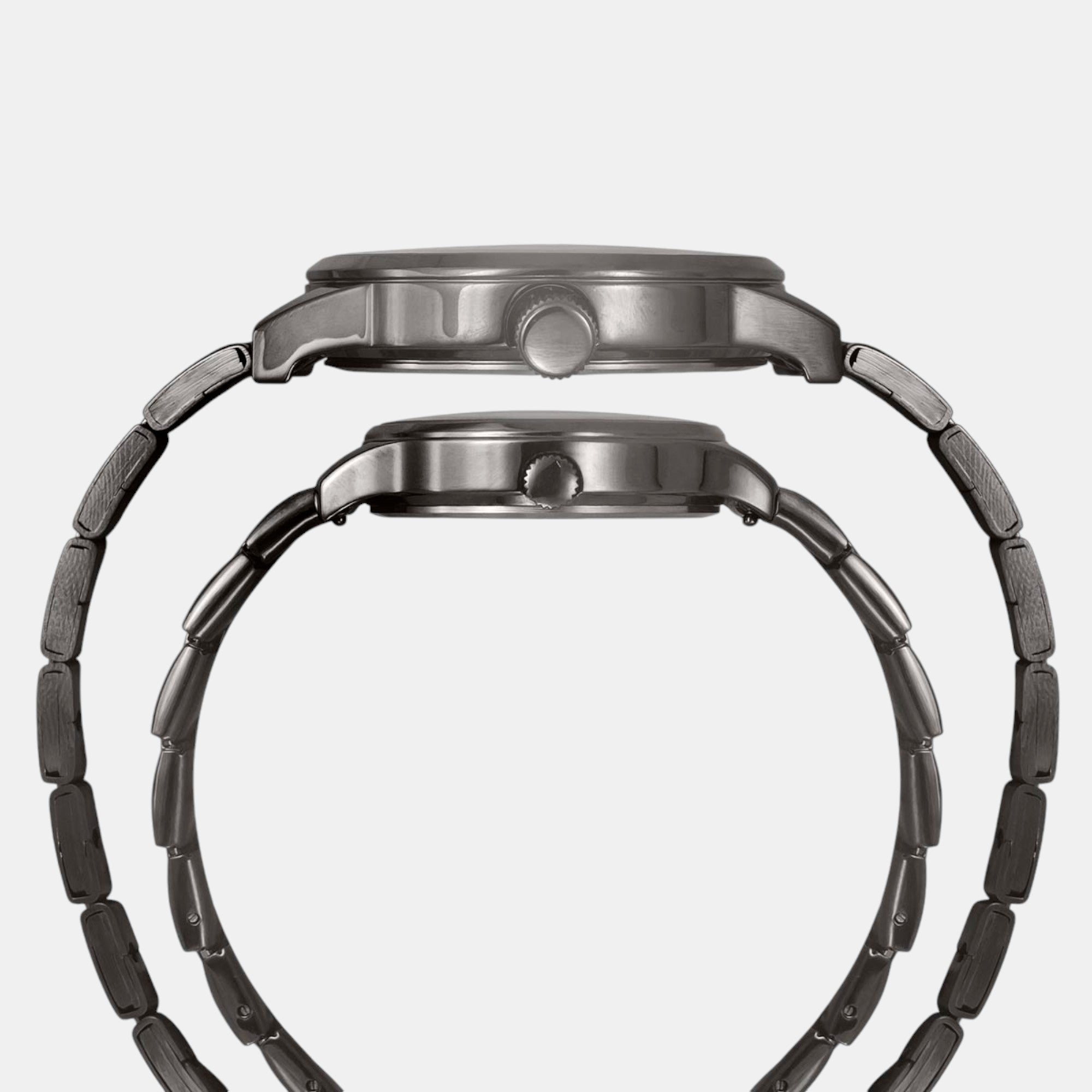 Fashion Couple Quartz Burgundy Dial Multi-Function Stainless Steel Watch TW00PR314