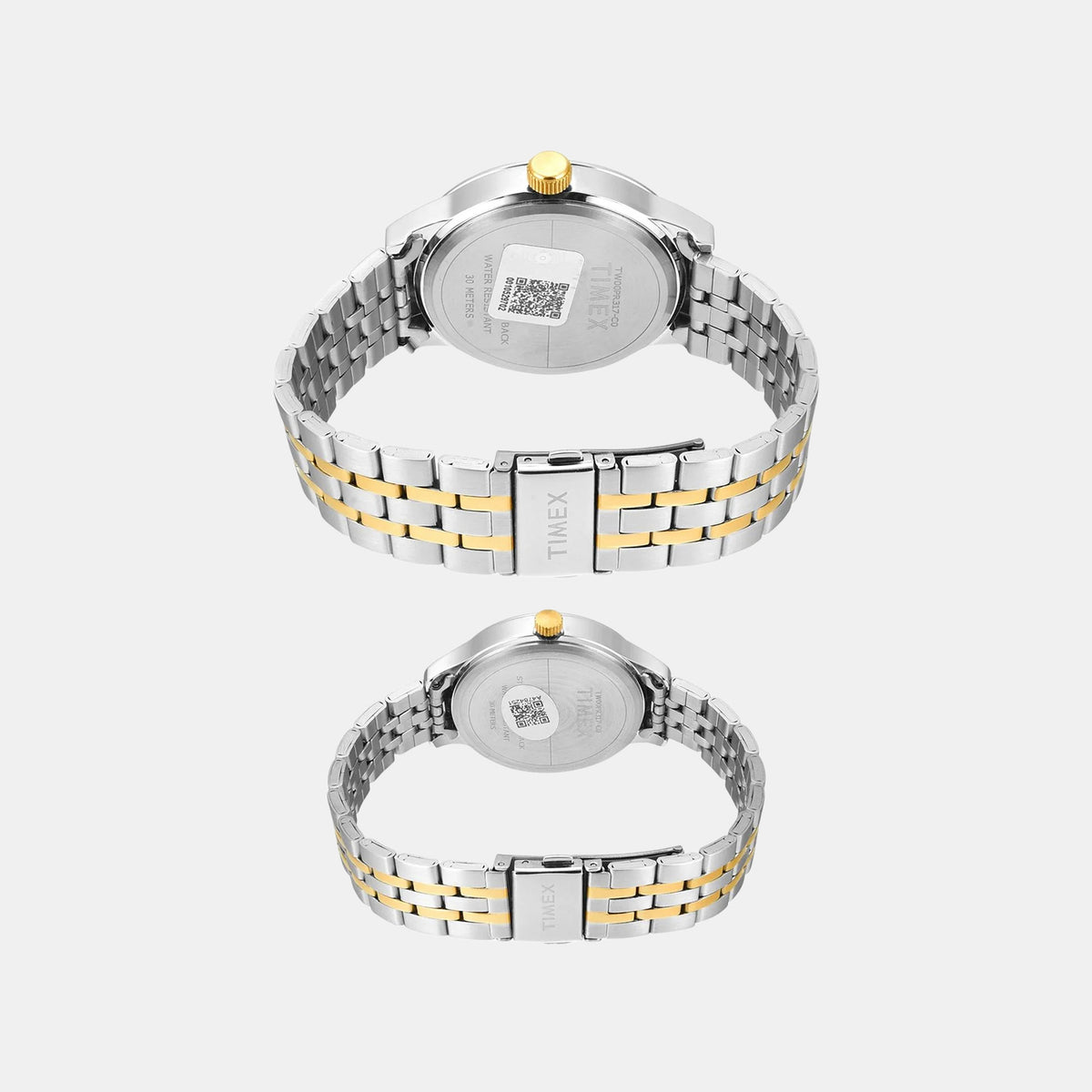 Trendline Couple Quartz Grey Dial Multi-Function Stainless Steel Watch TW00PR317