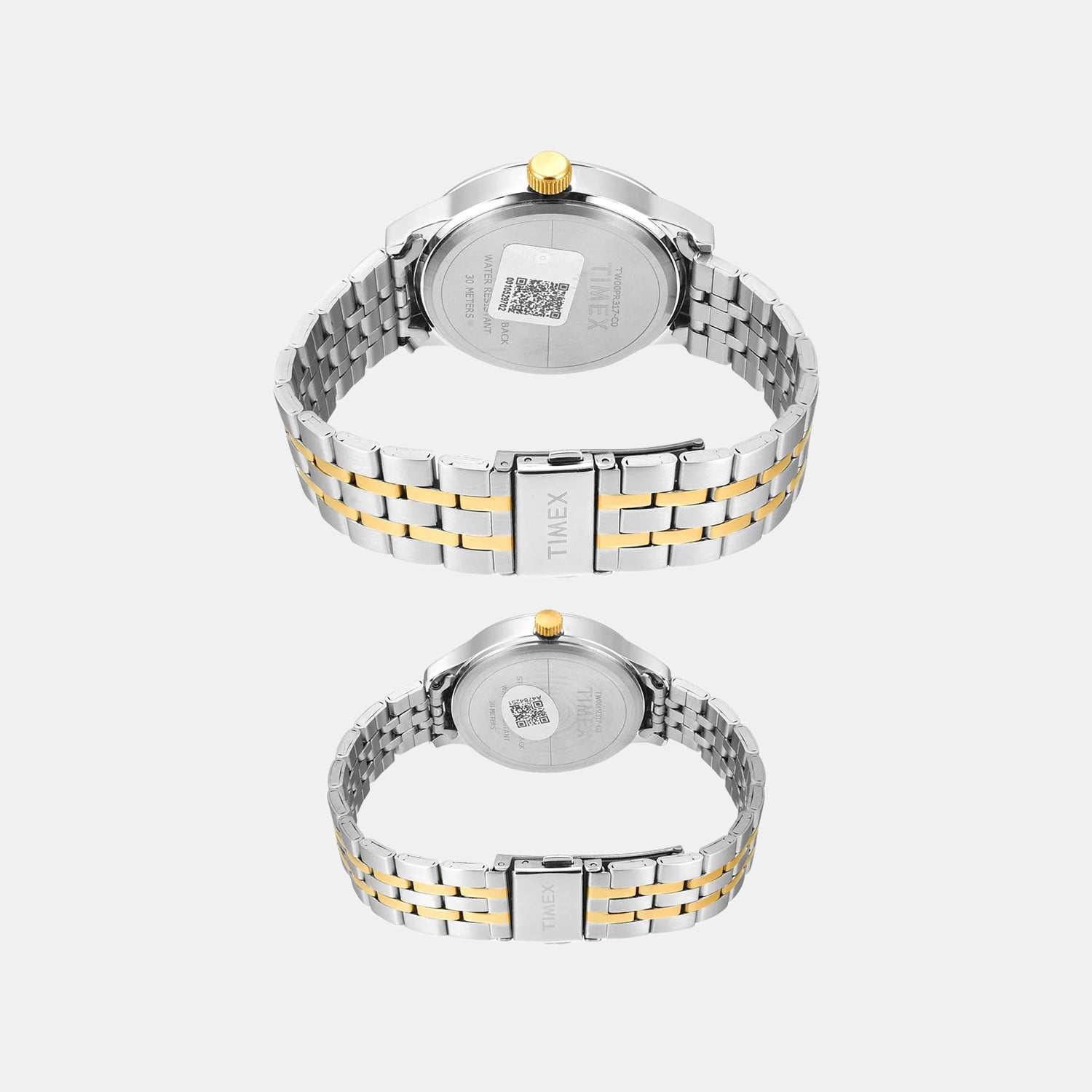 Trendline Couple Quartz Grey Dial Multi-Function Stainless Steel Watch TW00PR317