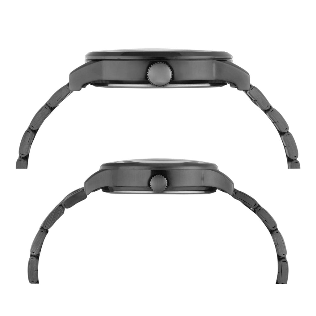 Fashion Couple Quartz Green Dial Multi-Function Stainless Steel Watch TW00PR318