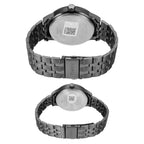 Fashion Couple Quartz Green Dial Multi-Function Stainless Steel Watch TW00PR318