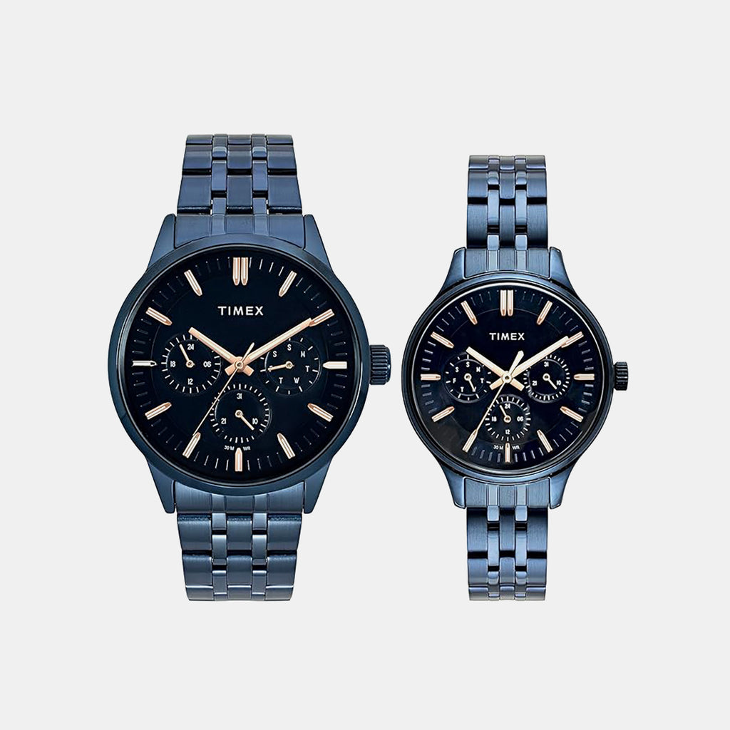 Trendline Pair Quartz Dial Multi-Function Stainless Steel Watch TW00PR319