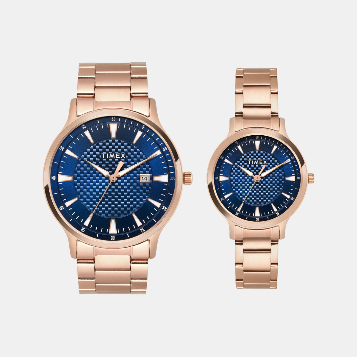 Trendline Couple Quartz Blue Dial Analog Stainless Steel Watch TW00PR322