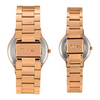 Fashion Couple Quartz Blue Dial Analog Stainless Steel Watch TW00PR322