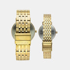 Fashion Couple Quartz Green Dial Analog Stainless Steel Watch TW00PR327