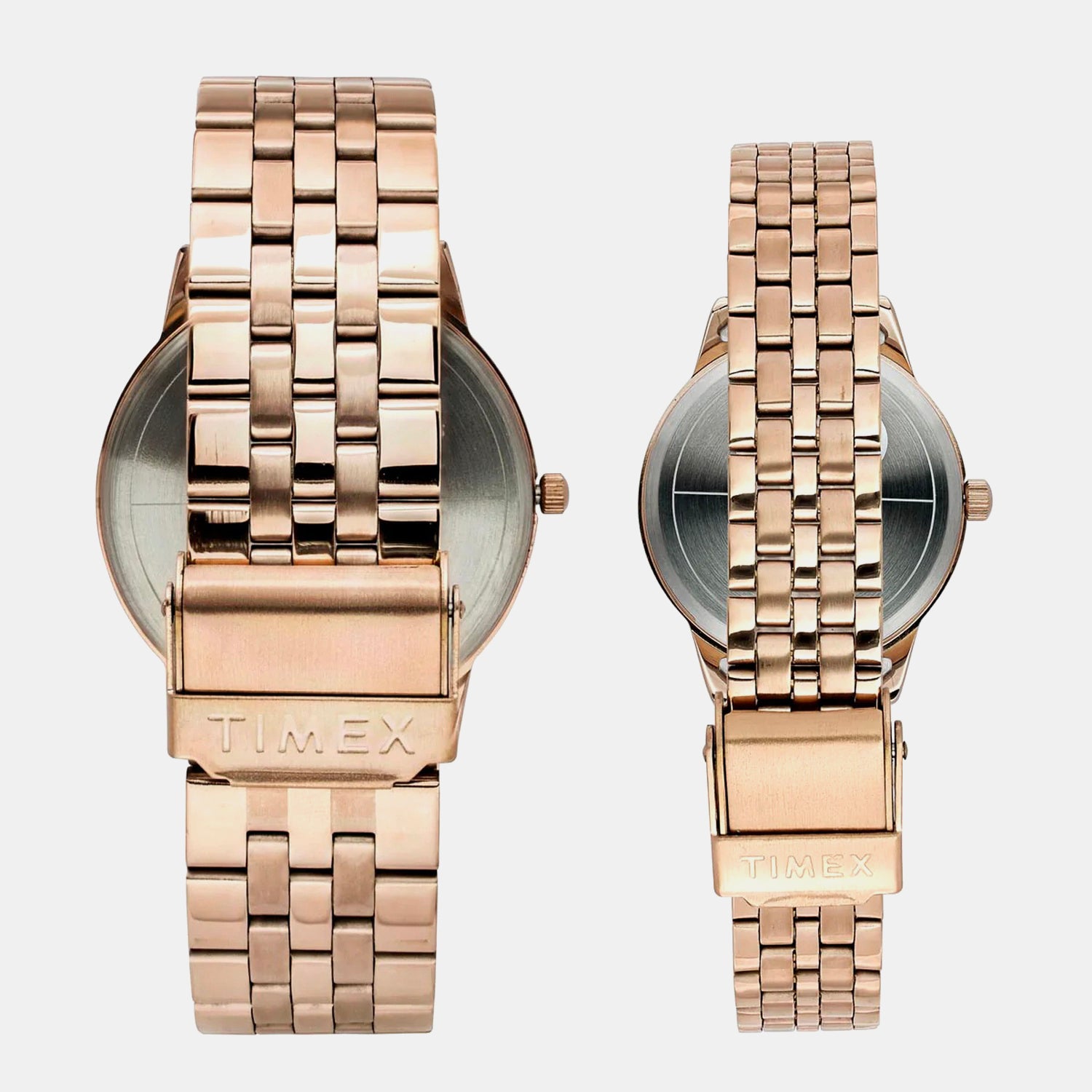 Fashion Couple Quartz Blue Dial Analog Stainless Steel Watch TW00PR332