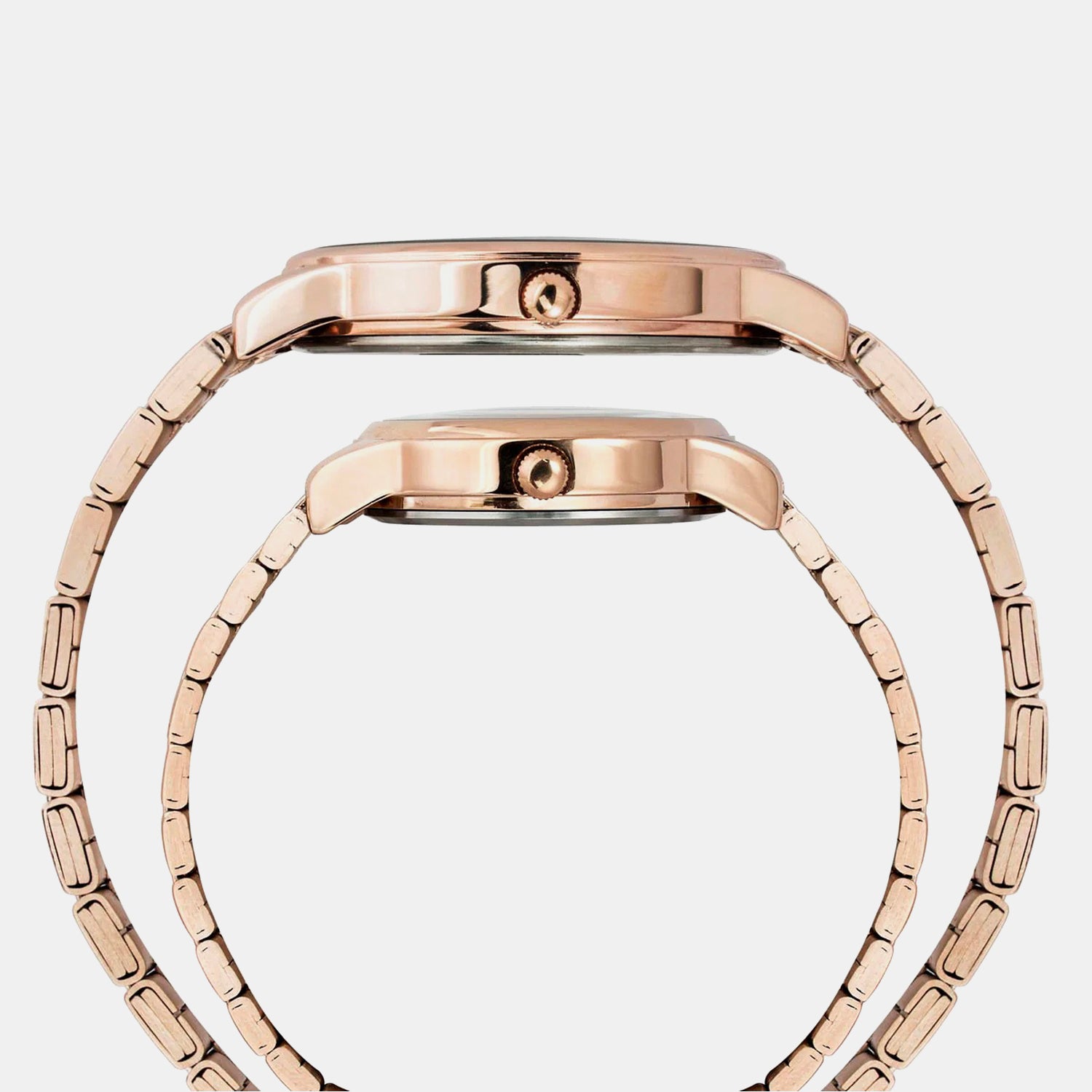 Fashion Couple Quartz Blue Dial Analog Stainless Steel Watch TW00PR332