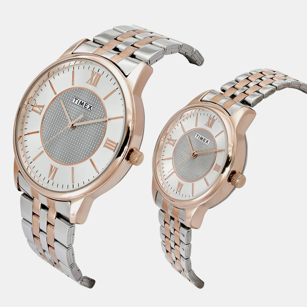 Trendline Couple Quartz Silver Dial Analog Stainless Steel Watch TW00PR334