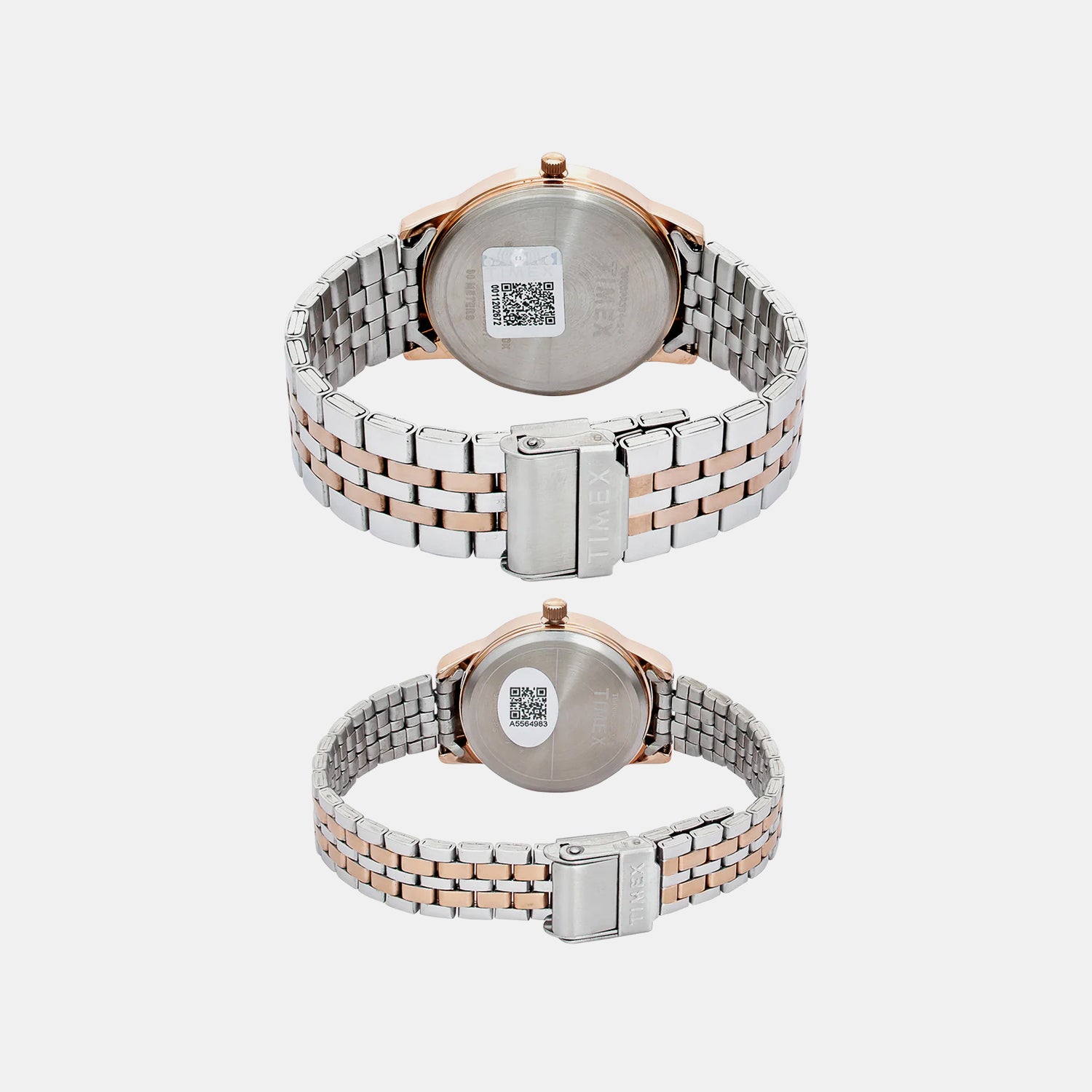 Fashion Couple Quartz Silver Dial Analog Stainless Steel Watch TW00PR334