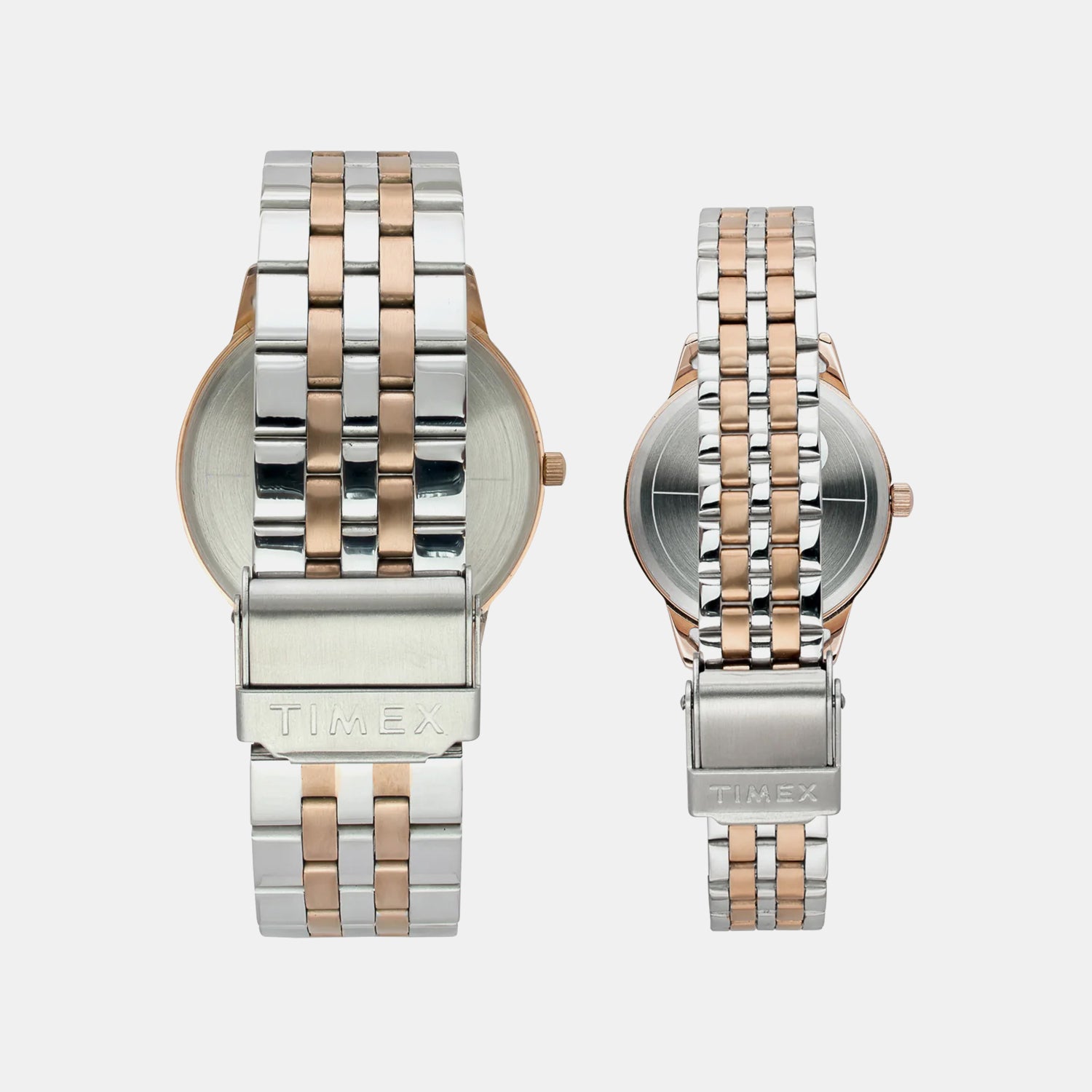 Fashion Couple Quartz Silver Dial Analog Stainless Steel Watch TW00PR334