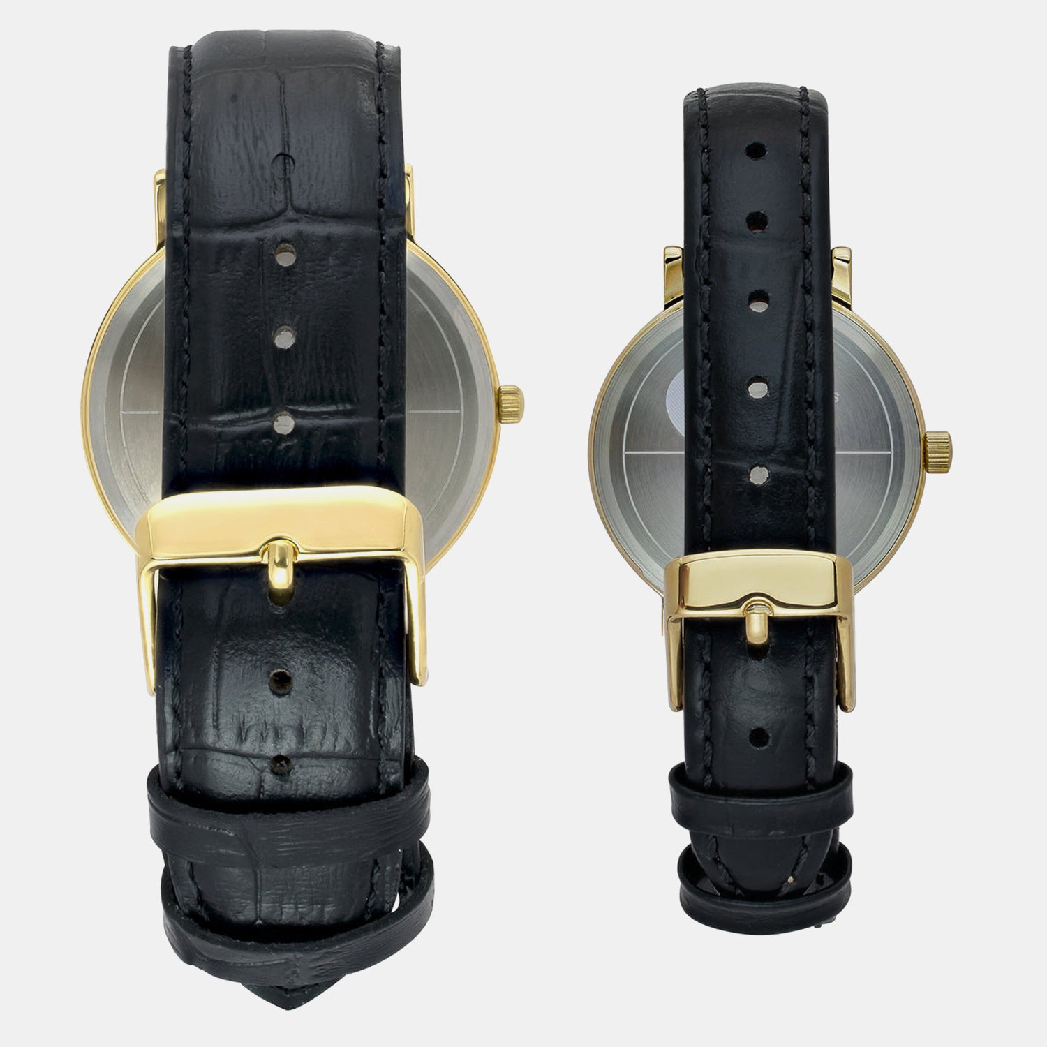 Fashion Couple Quartz Blue Dial Analog Leather Watch TW00PR335