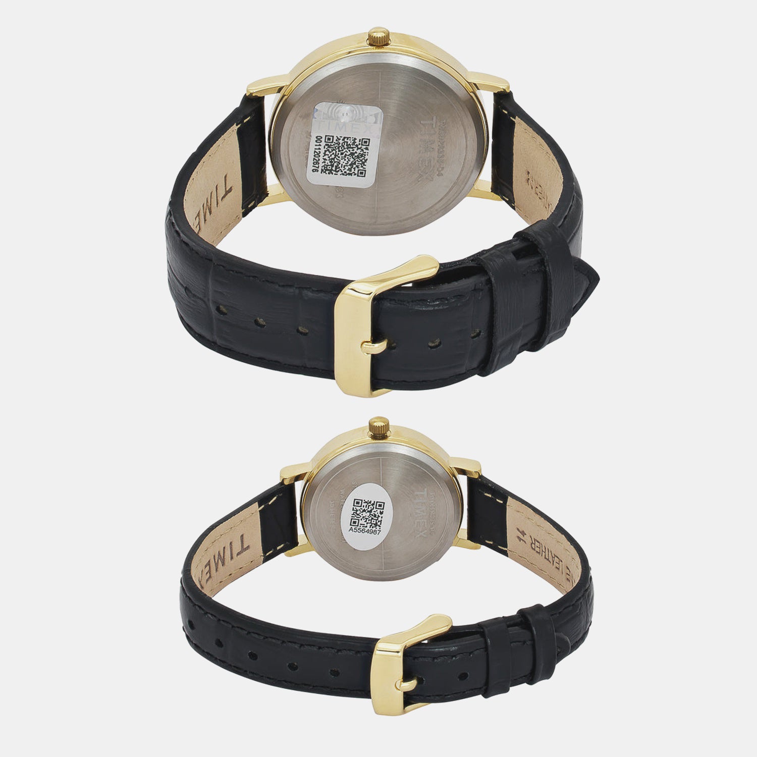 Fashion Couple Quartz Blue Dial Analog Leather Watch TW00PR335