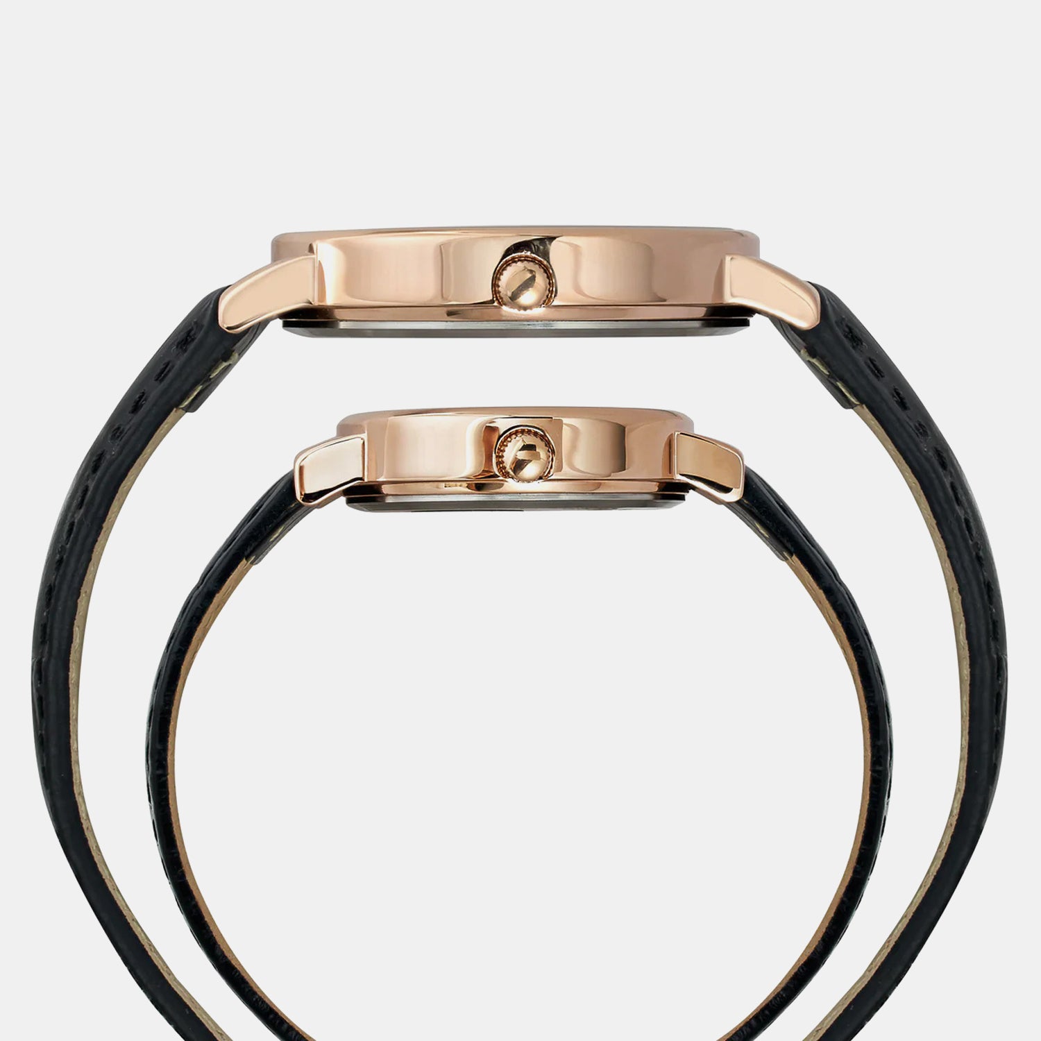 Fashion Couple Quartz White Dial Analog Leather Watch TW00PR336