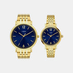 Trendline Couple Quartz Blue Dial Analog Stainless Steel Watch TW00PR337