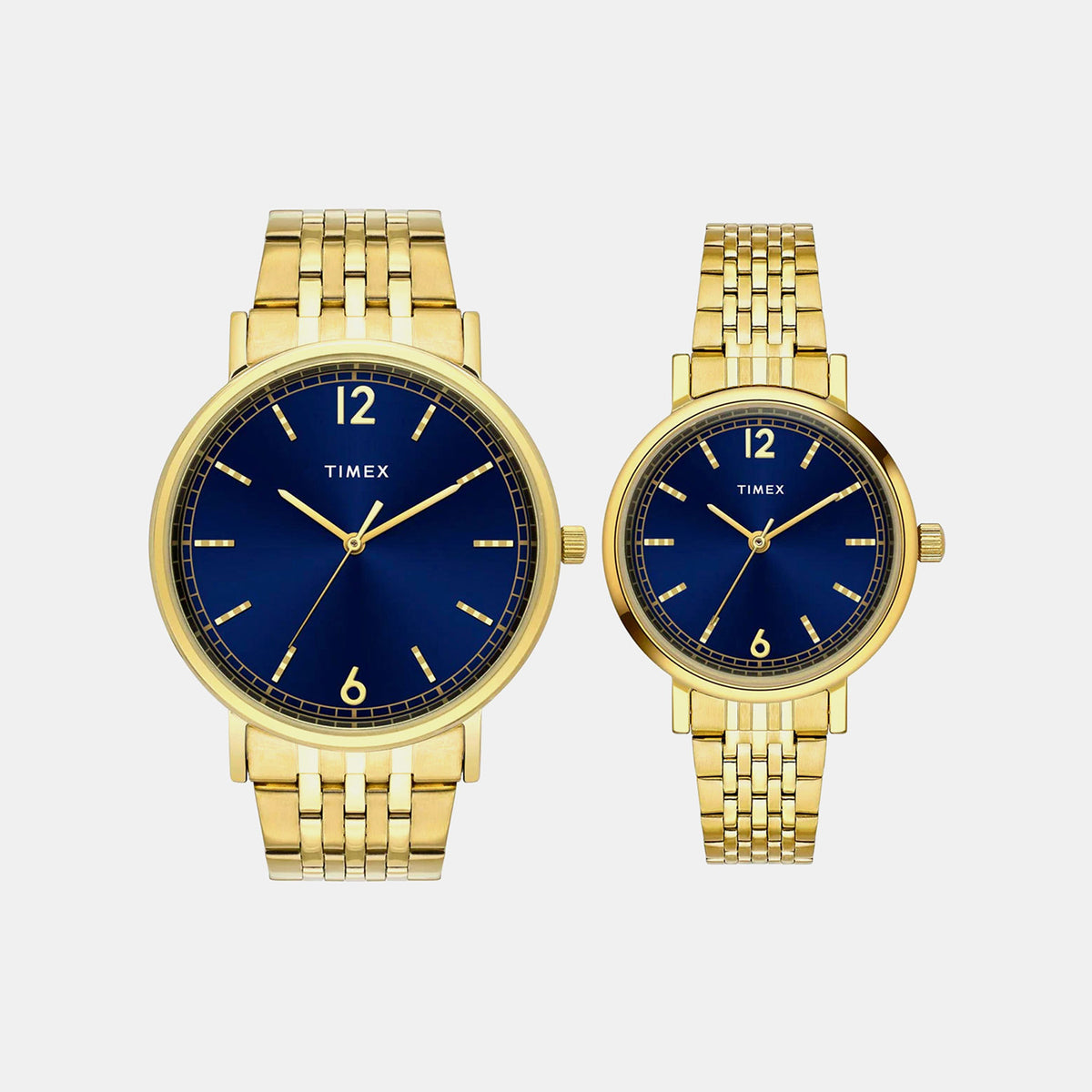 Trendline Couple Quartz Blue Dial Analog Stainless Steel Watch TW00PR337