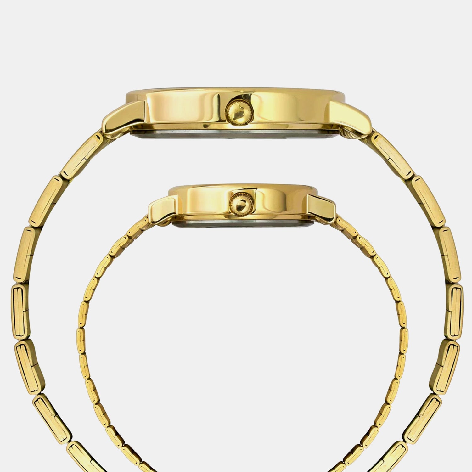 Fashion Couple Quartz Blue Dial Analog Stainless Steel Watch TW00PR337