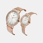 Trendline Couple Quartz Silver Dial Analog Stainless Steel Watch TW00PR338