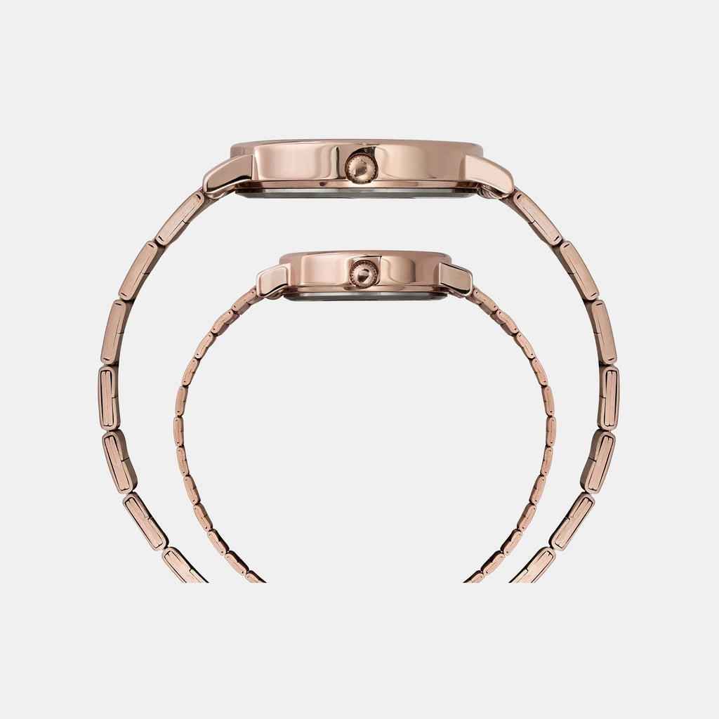 Trendline Couple Quartz Silver Dial Analog Stainless Steel Watch TW00PR338