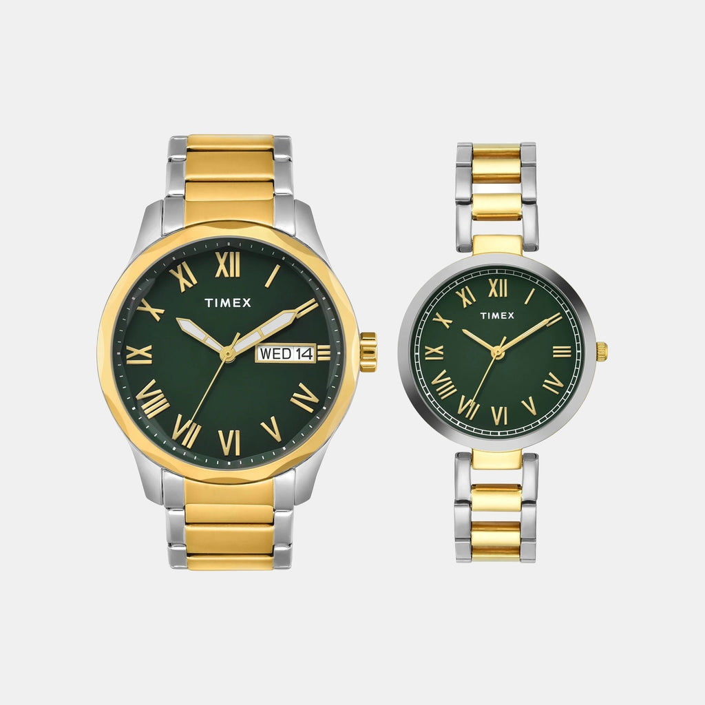 Trendline Pair Quartz Dial Analog Stainless Steel Watch TW00PR340