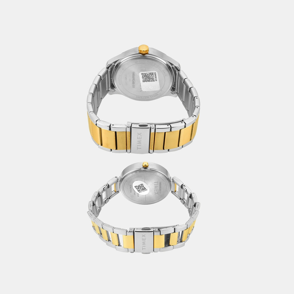 Trendline Pair Quartz Dial Analog Stainless Steel Watch TW00PR340