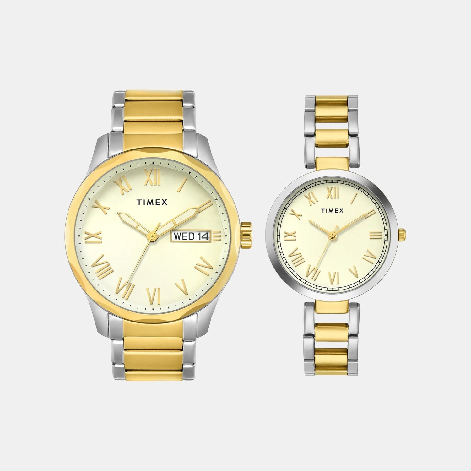 Trendline Couple Quartz Cream Dial Analog Stainless Steel Watch TW00PR341