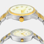Trendline Couple Quartz Cream Dial Analog Stainless Steel Watch TW00PR341