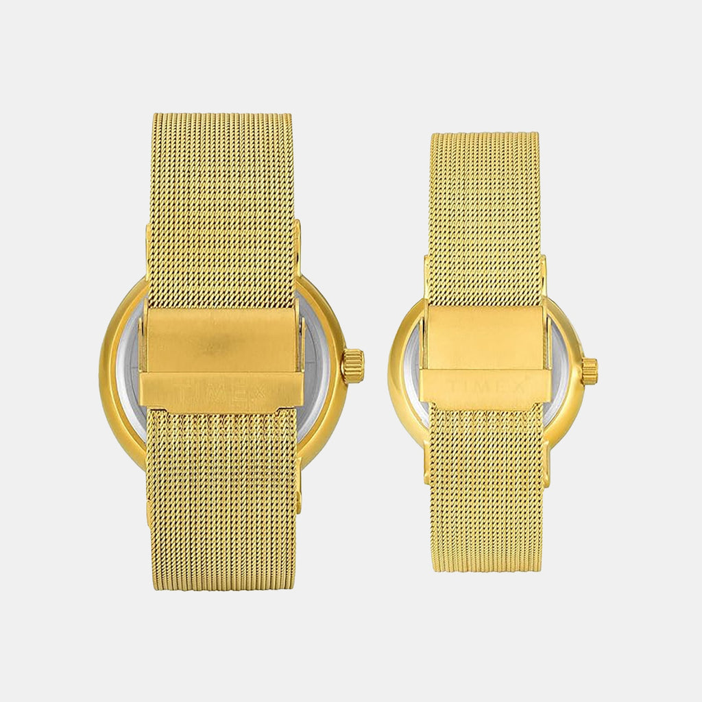 Trendline Couple Quartz Green Dial Analog Mesh Watch TW00PR342