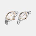 Trendline Couple Quartz Silver Dial Analog Stainless Steel Watch TW00PR343