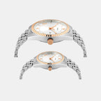 Trendline Couple Quartz Silver Dial Analog Stainless Steel Watch TW00PR343