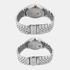 Trendline Couple Quartz Silver Dial Analog Stainless Steel Watch TW00PR343