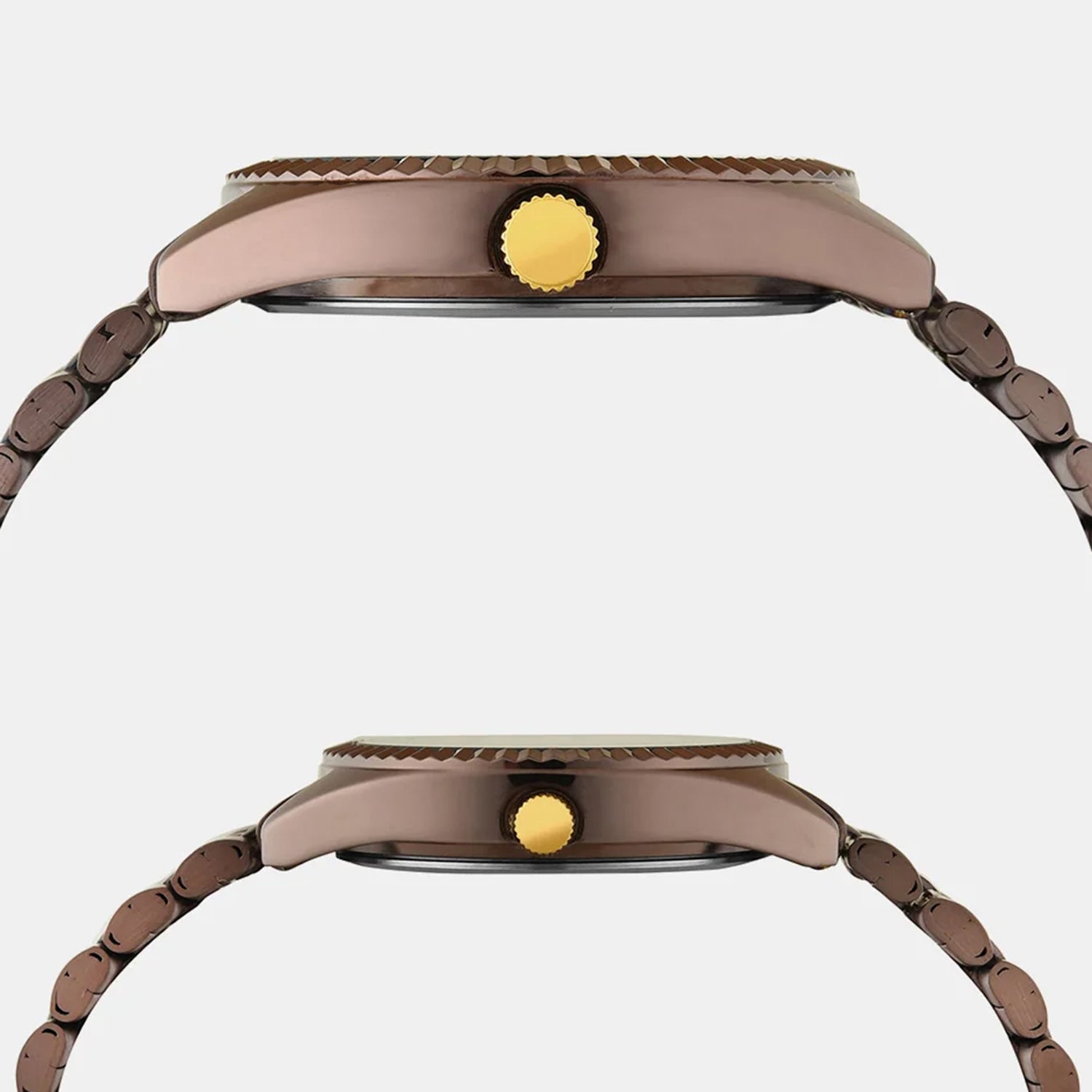 Trendline Couple Quartz Brown Dial Analog Stainless Steel Watch TW00PR344