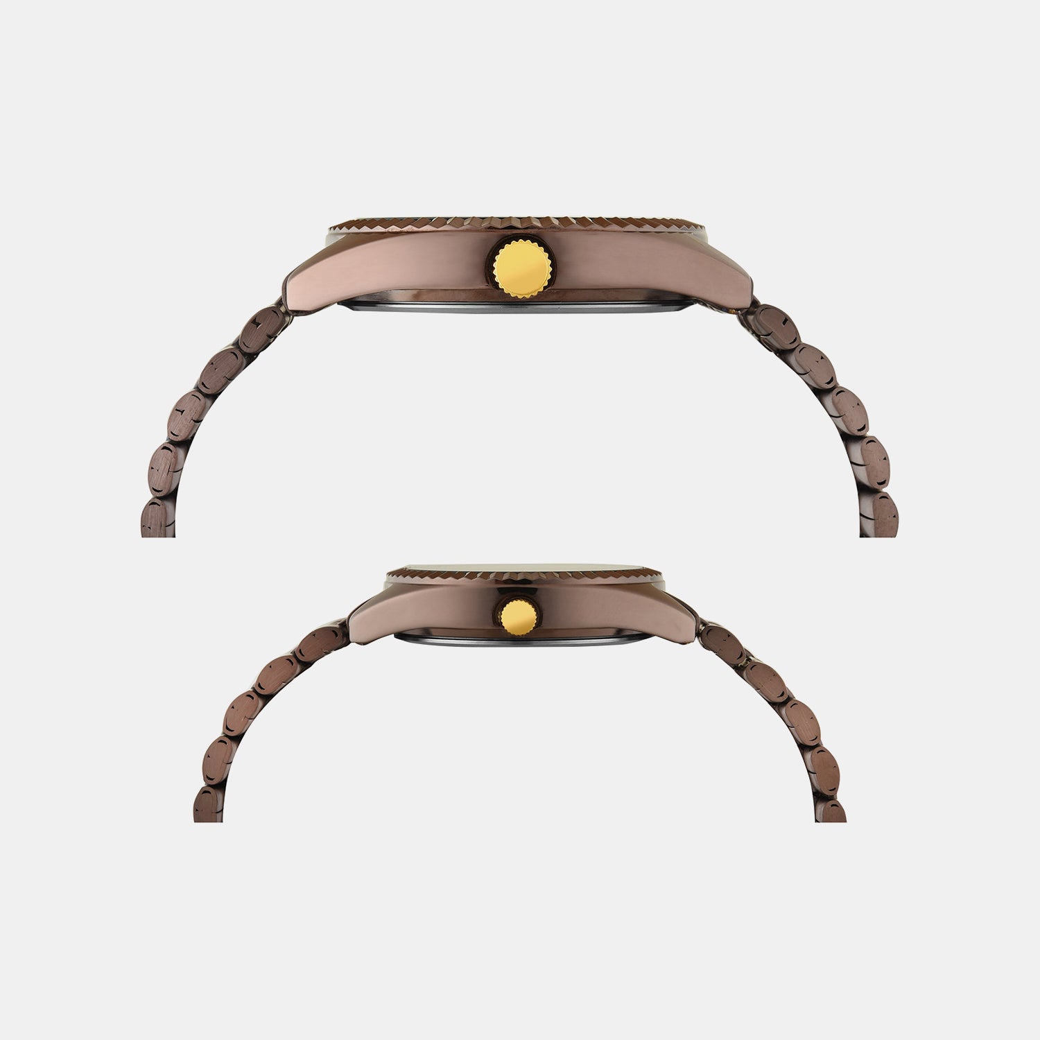 Trendline Couple Quartz Brown Dial Analog Stainless Steel Watch TW00PR344