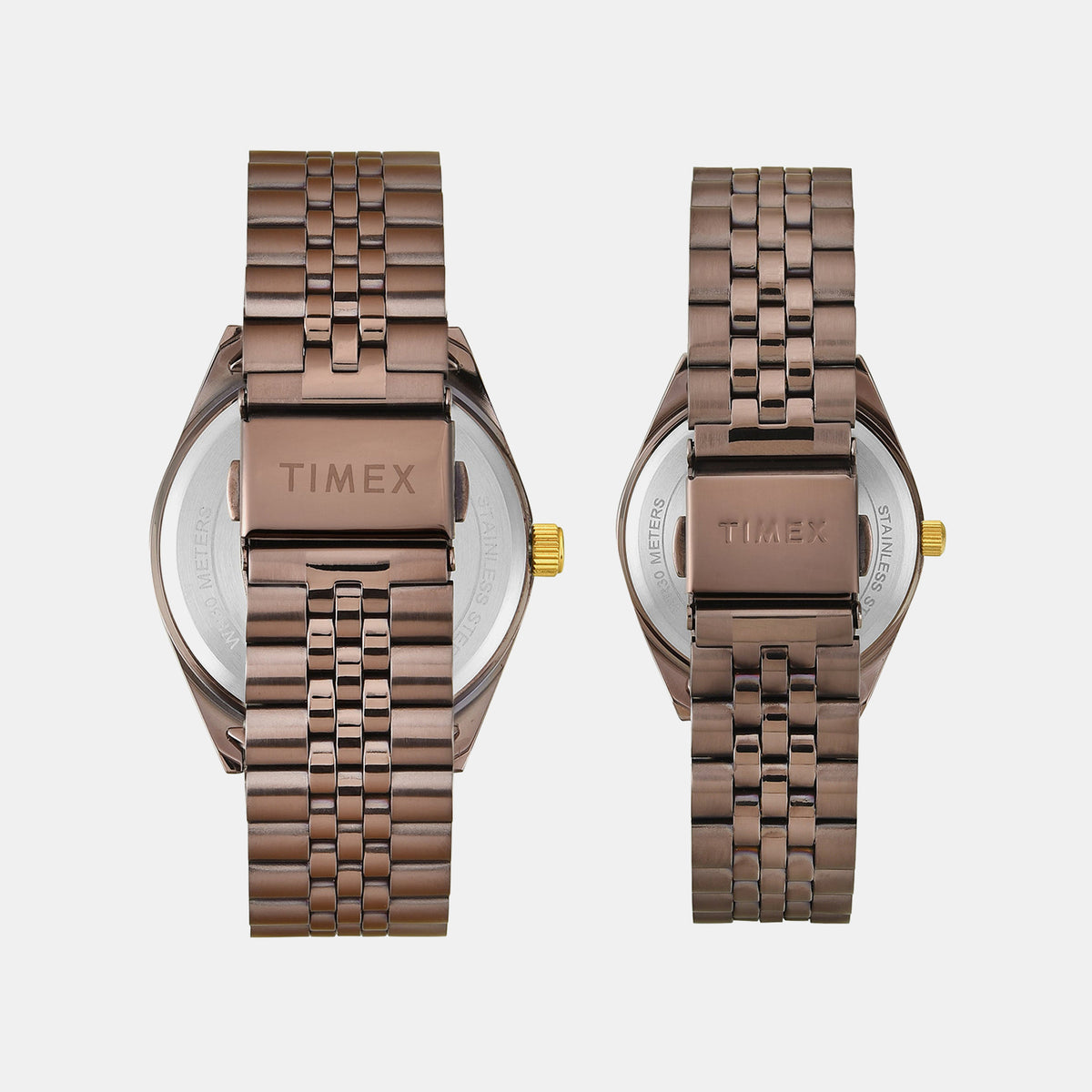 Trendline Couple Quartz Brown Dial Analog Stainless Steel Watch TW00PR344
