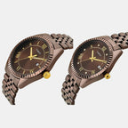 Trendline Couple Quartz Brown Dial Analog Stainless Steel Watch TW00PR344