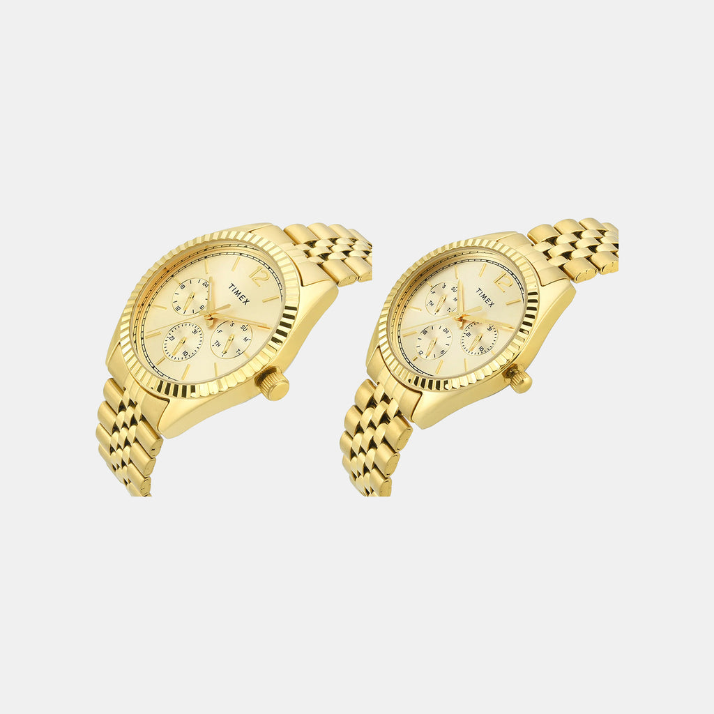 Trendline Pair Quartz Dial Multi-Function Stainless Steel Watch TW00PR345