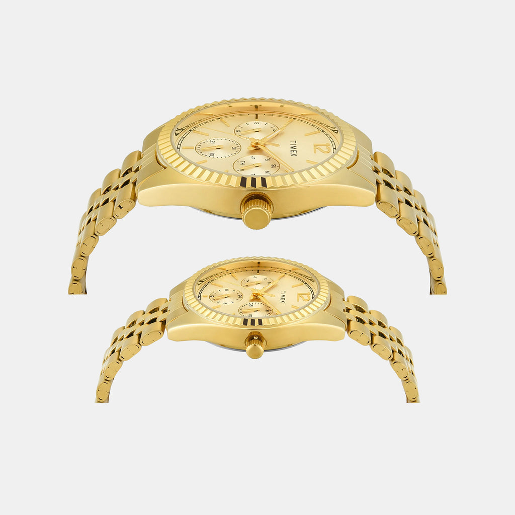 Trendline Pair Quartz Dial Multi-Function Stainless Steel Watch TW00PR345
