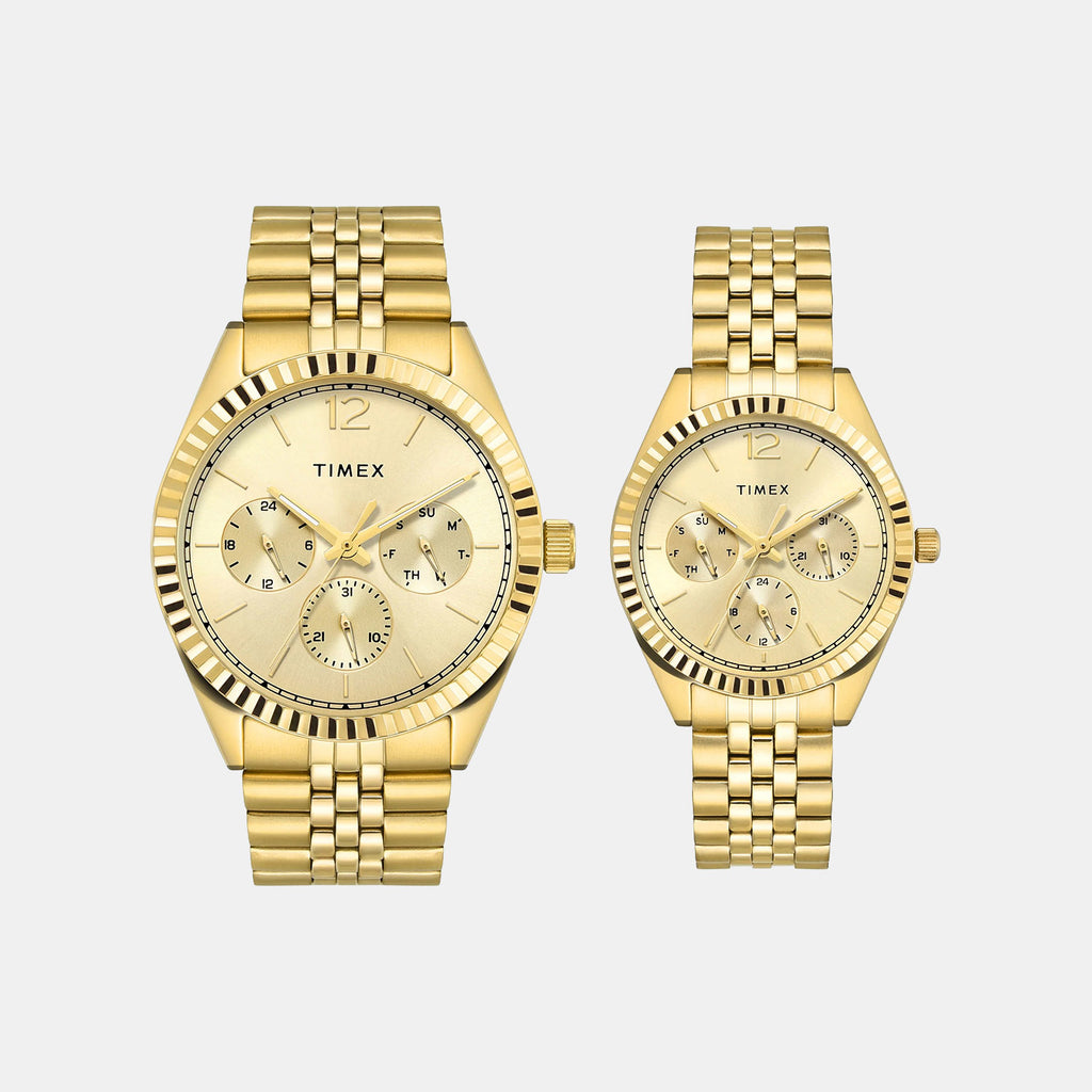 Trendline Pair Quartz Dial Multi-Function Stainless Steel Watch TW00PR345