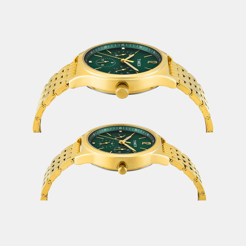 Trendline Pair Quartz Dial Multi-Function Stainless Steel Watch TW00PR348