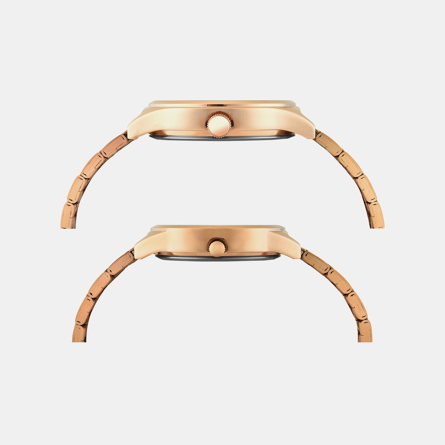 Trendline Couple Quartz Brown Dial Multi-Function Stainless Steel Watch TW00PR349