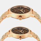 Trendline Pair Quartz Brown Dial Multi-Function Stainless Steel Watch TW00PR349