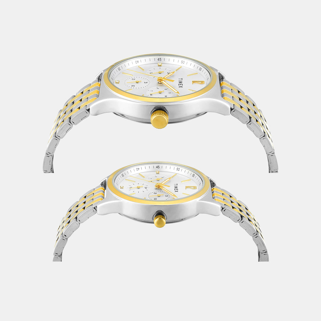 Trendline Pair Quartz Dial Multi-Function Stainless Steel Watch TW00PR350