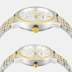 Trendline Couple Quartz Silver Dial Multi-Function Stainless Steel Watch TW00PR350