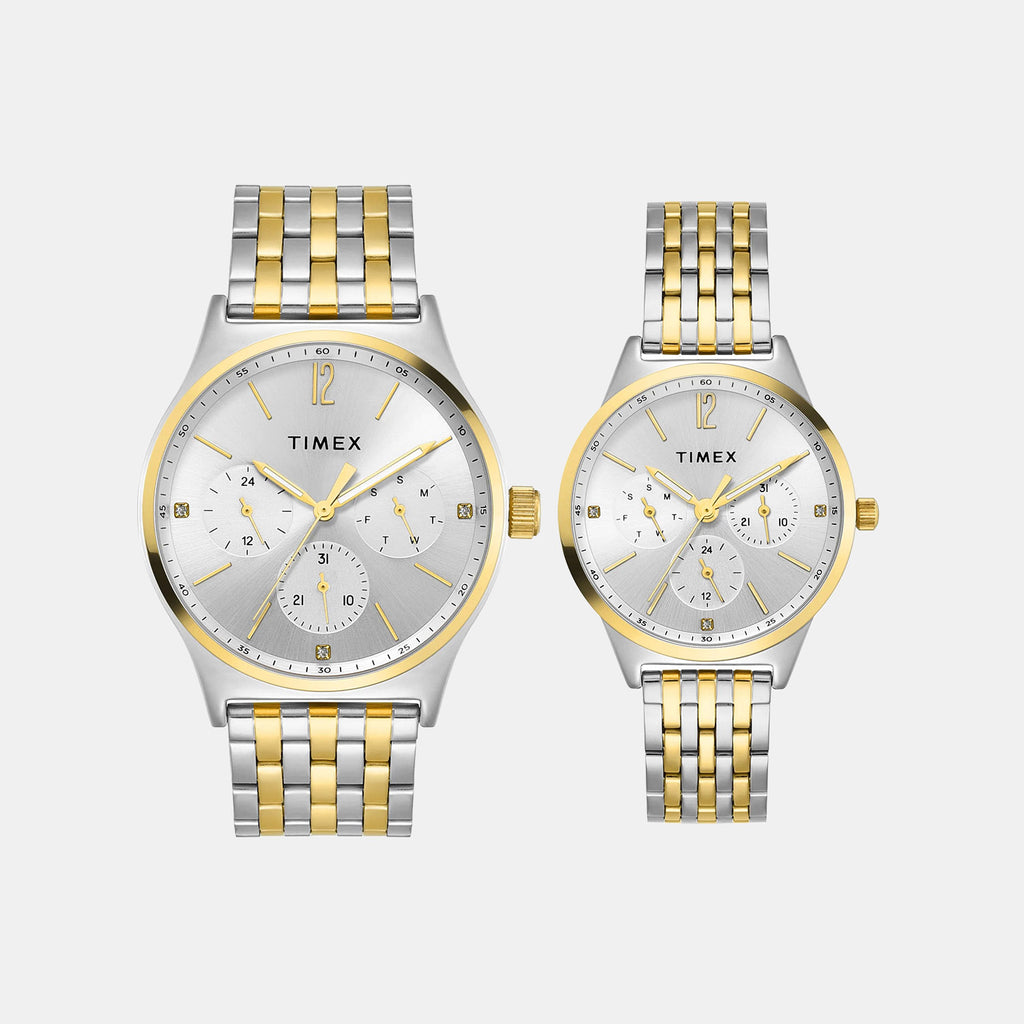 Trendline Pair Quartz Dial Multi-Function Stainless Steel Watch TW00PR350